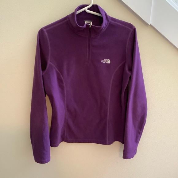 The North Face quarter zip purple fleece pullover size M. Very cozy and warm - Picture 1 of 5
